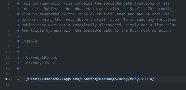 Content of config