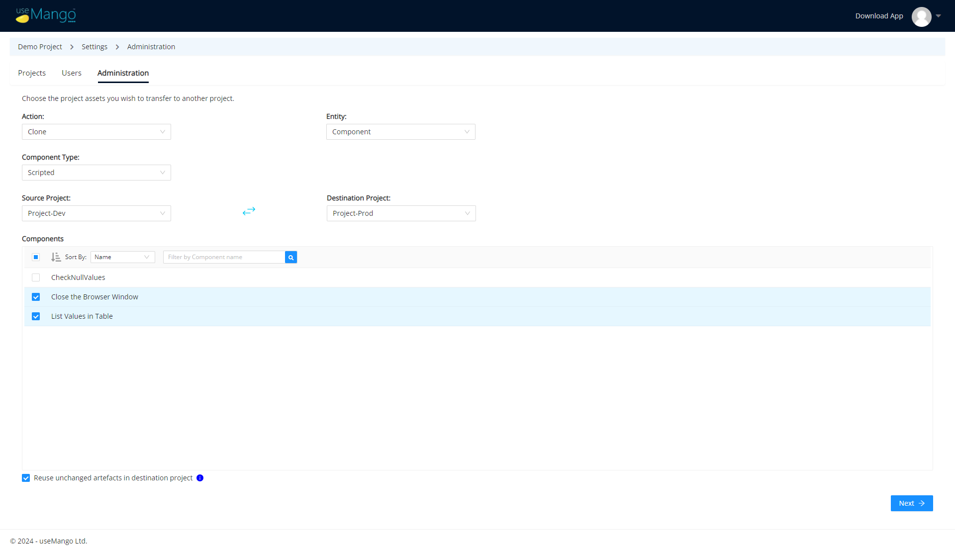 Administration Tab - Cloning Scripted Components